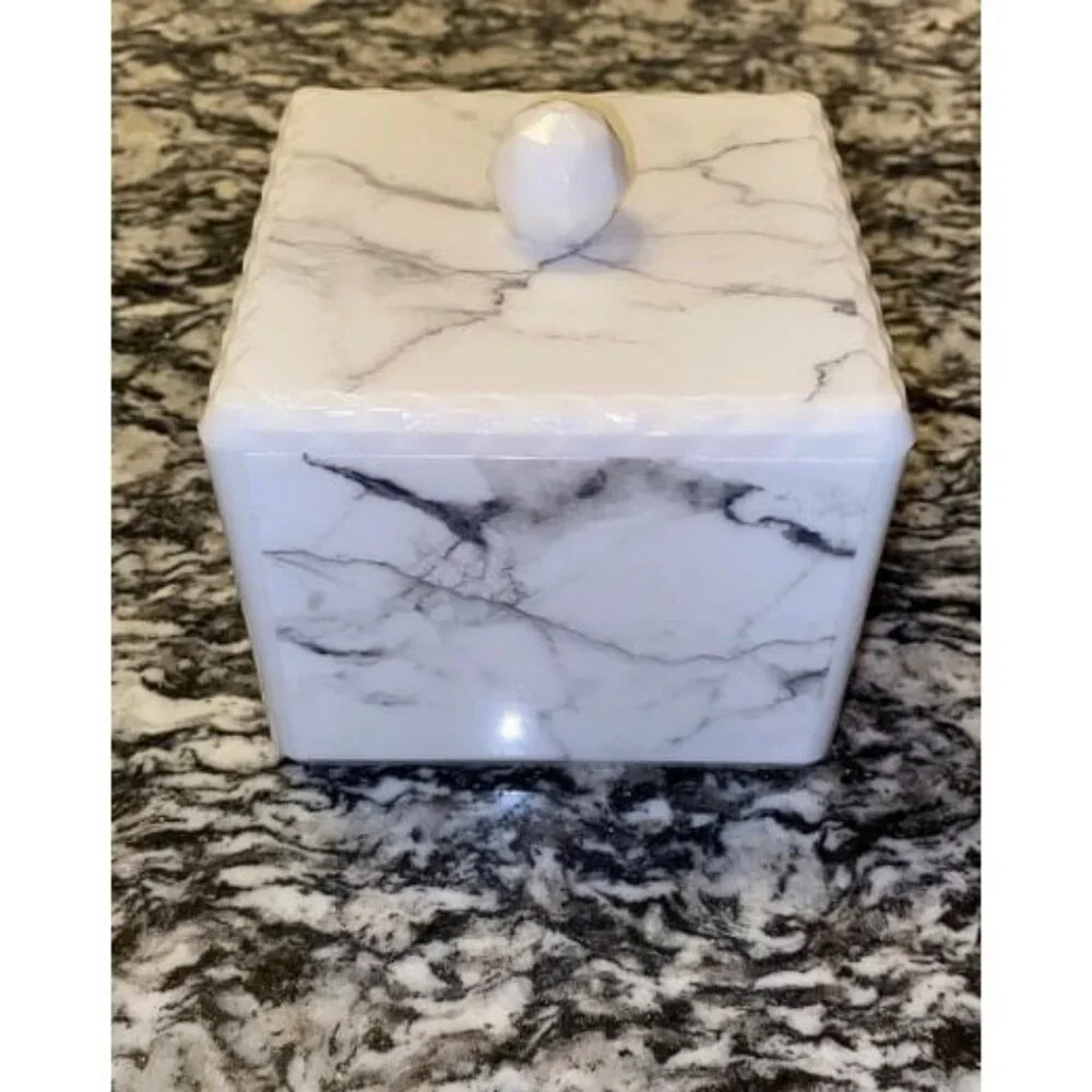 Cotton Swab Storage Box with Lid, Q-Tip Swab Holder Cotton Ball Canister